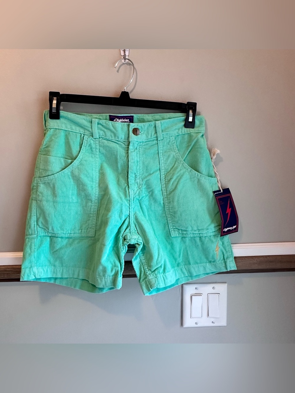 Lightning Bolt Rory Corduroy Shorts Spring Bud Green